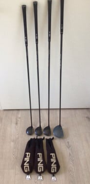Mooie PING driver en houten 3-5-7. (dames)