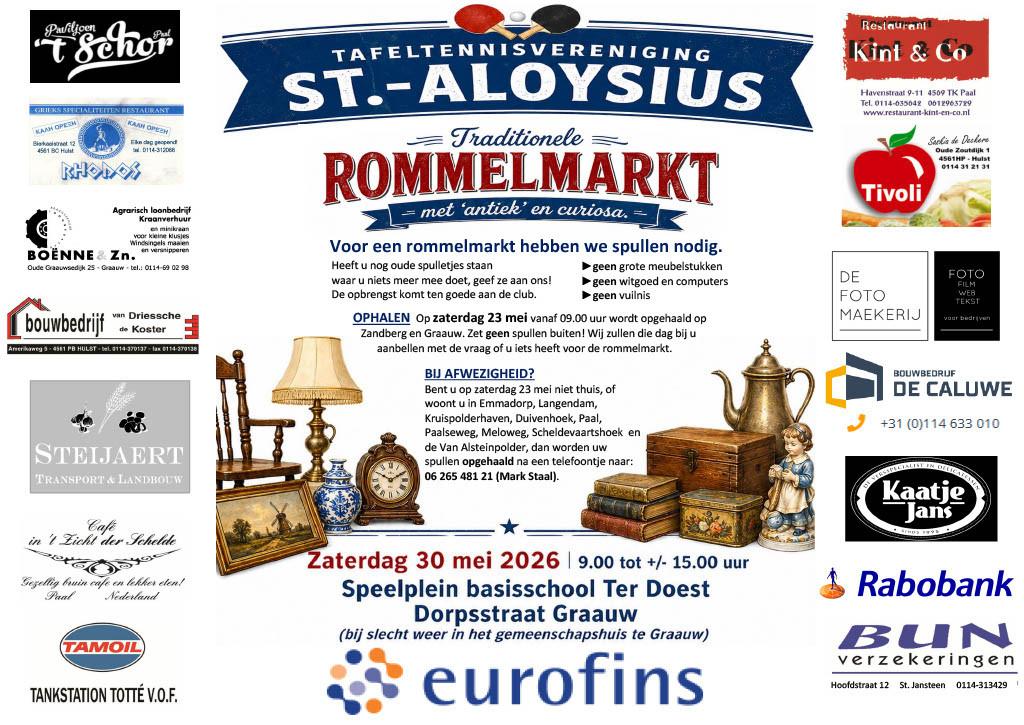 Rommelmarkt 30 mei 2026 te Graauw