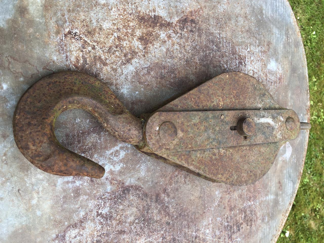 Katrollen vintage ijzer,groot model