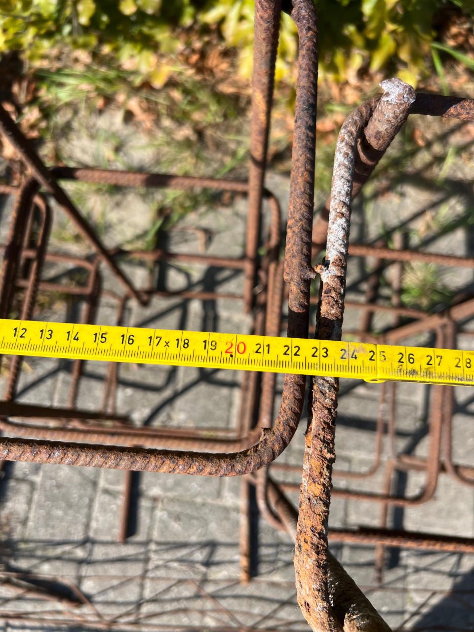 4 x draadstaal voor betonpoeren
