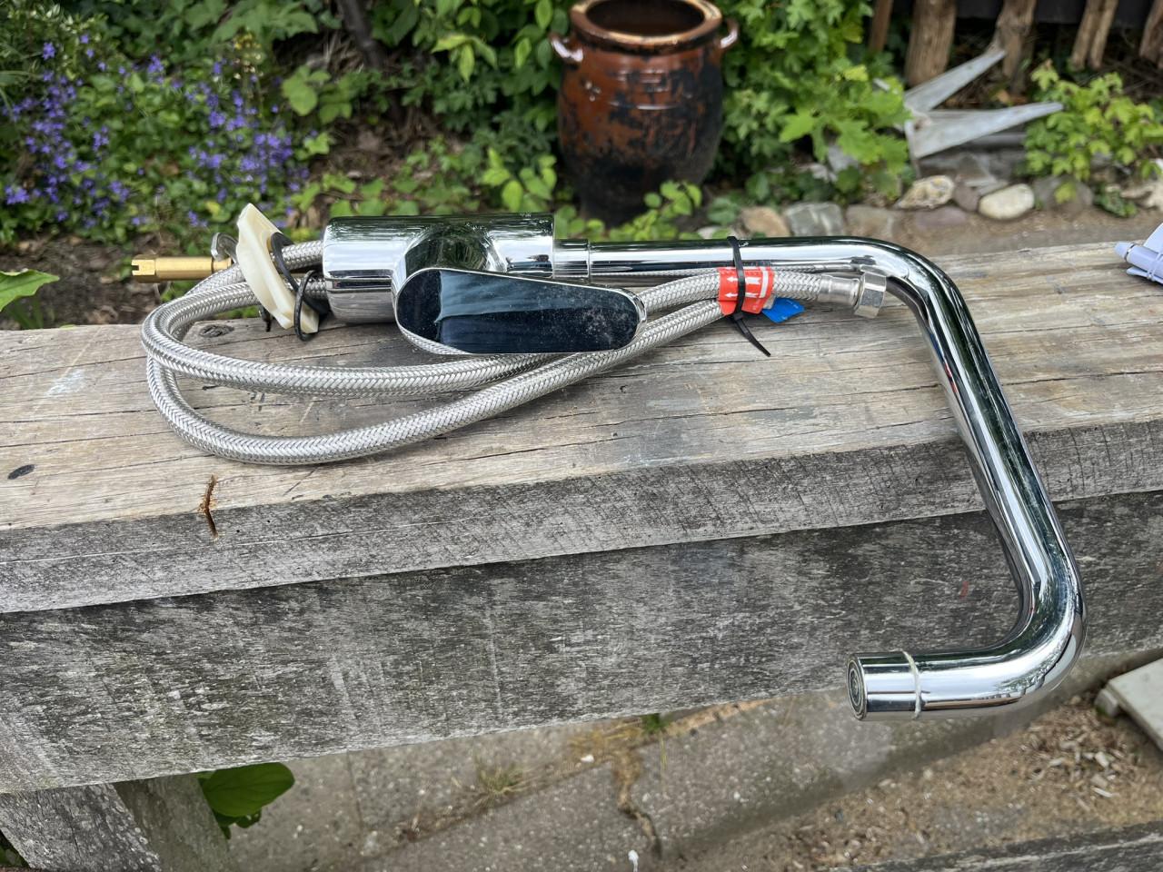 Keukenkraan Grohe verchroomde hoog uitloop