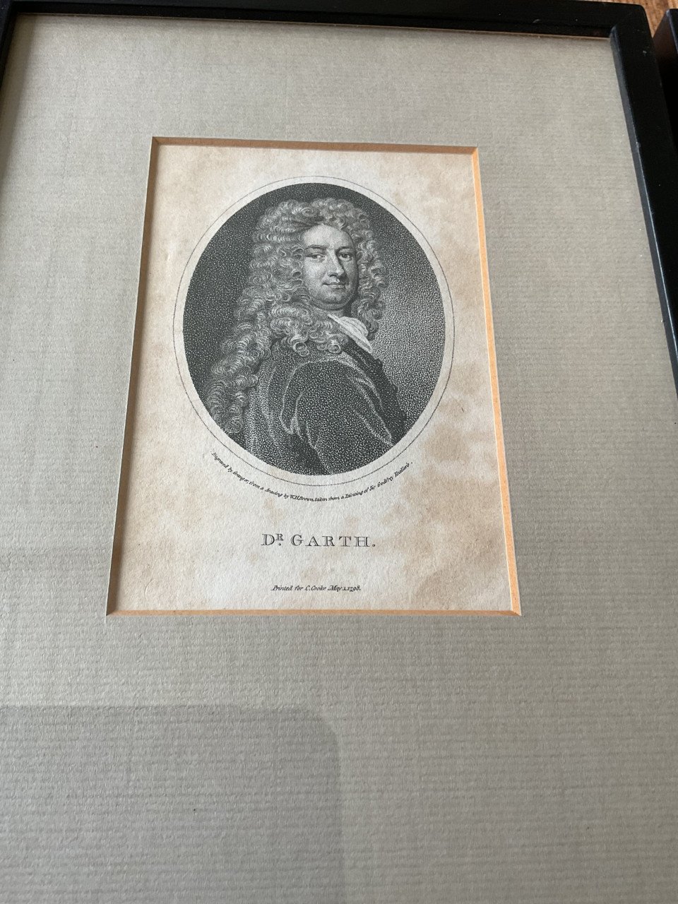 Antieke prenten in lijst 2 st. ( 1798 )
