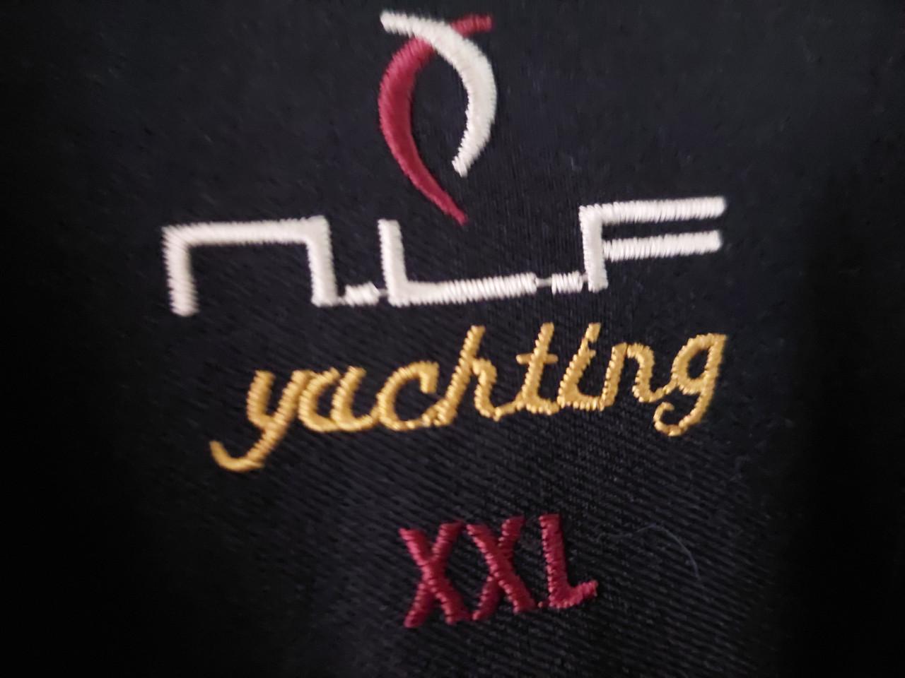 Warme N.L.F Yachting herentrui mt. XXL marine/bordeaux
