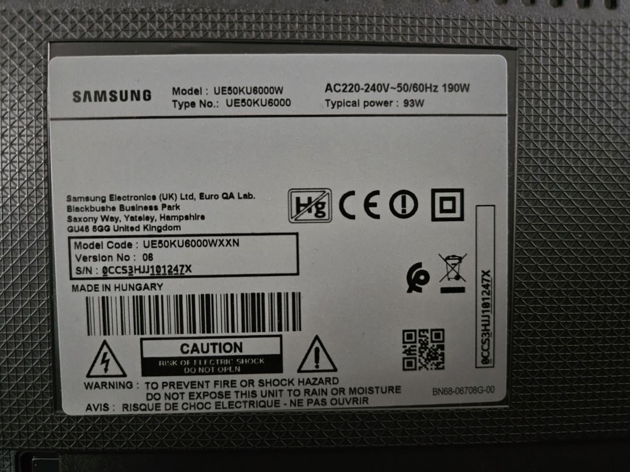 Samsung 50 inch smart LED tv