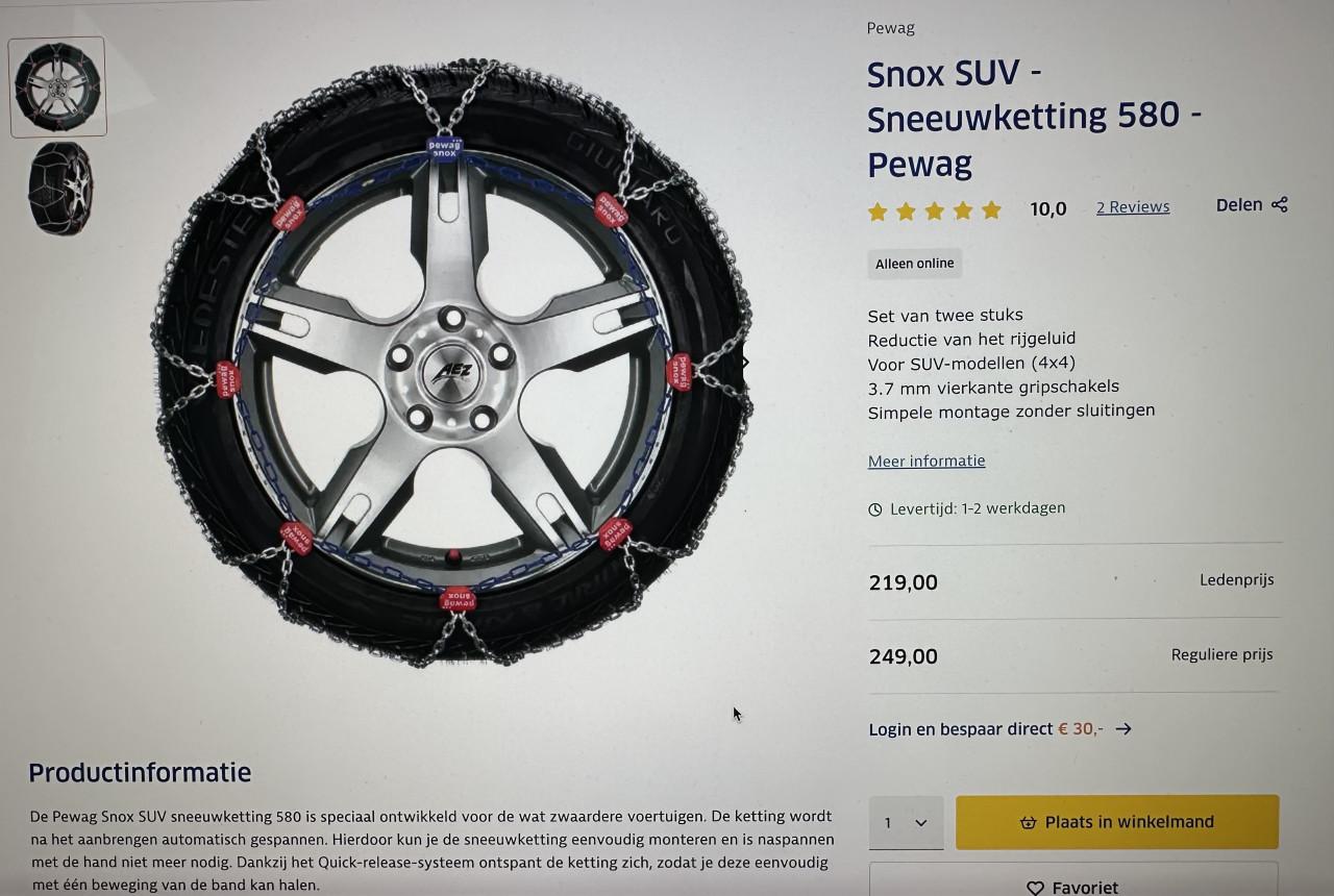 PEWAG Sneeuwkettingen  SNOX SUV SXV 580