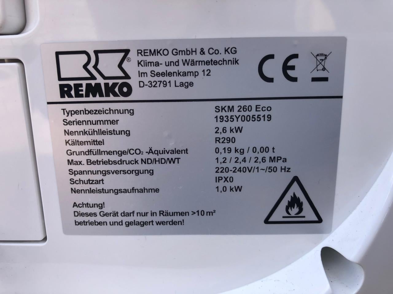 REMKO MOBIELE AIRCO SKM 260 ECO