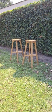 Barkruk van hout 2x