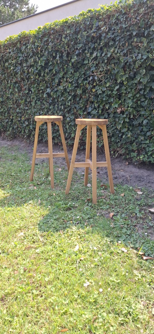 Barkruk van hout 2x
