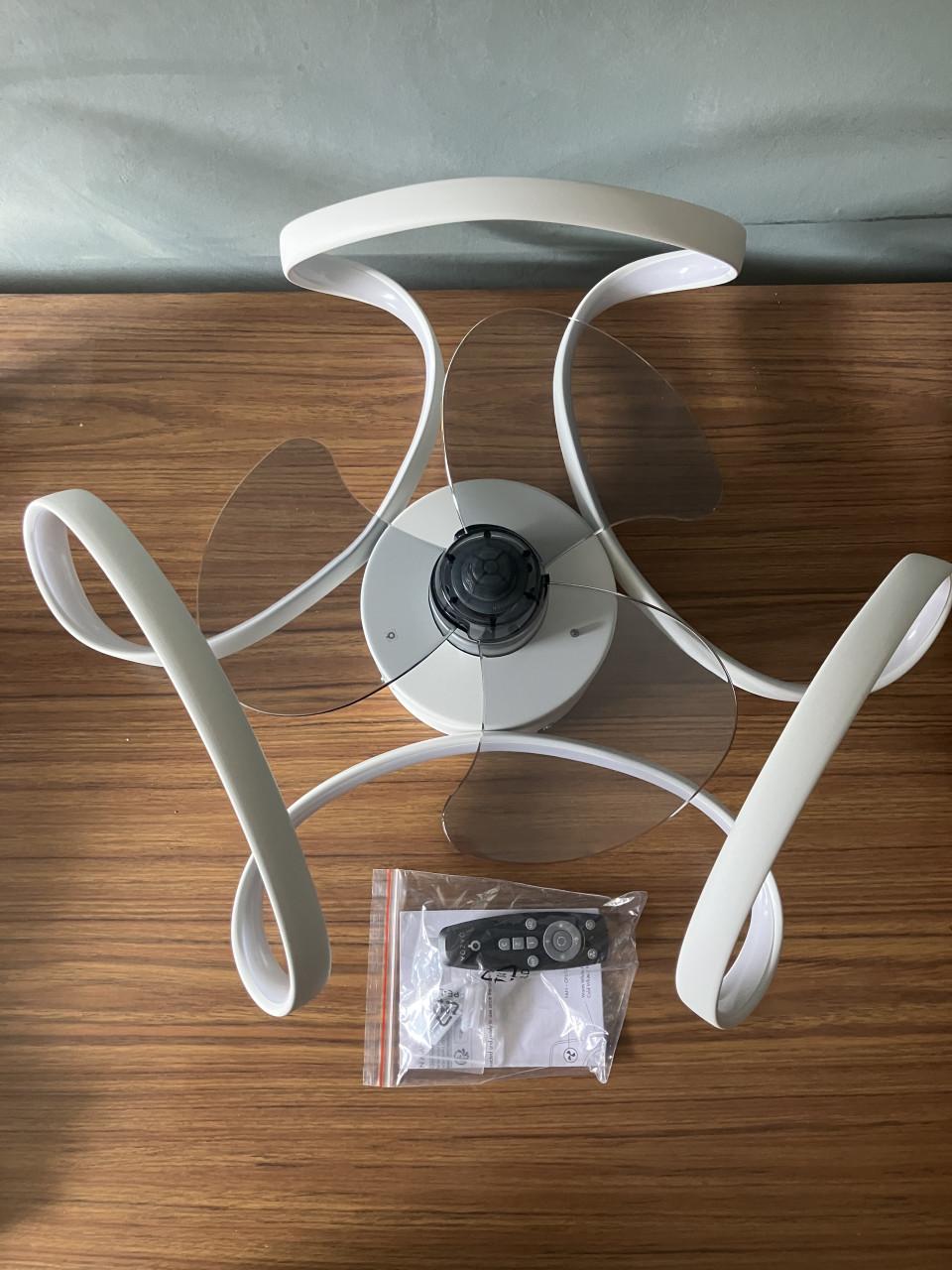 Qazqa Mandy Fan White - Plafondventilator met verlichting