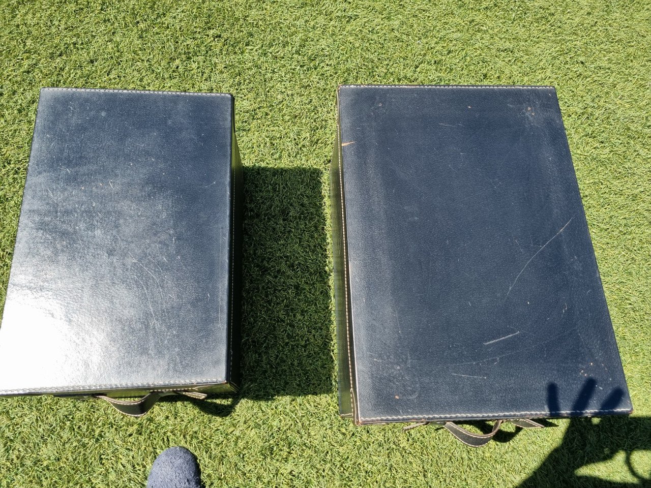 Leren opbergboxen