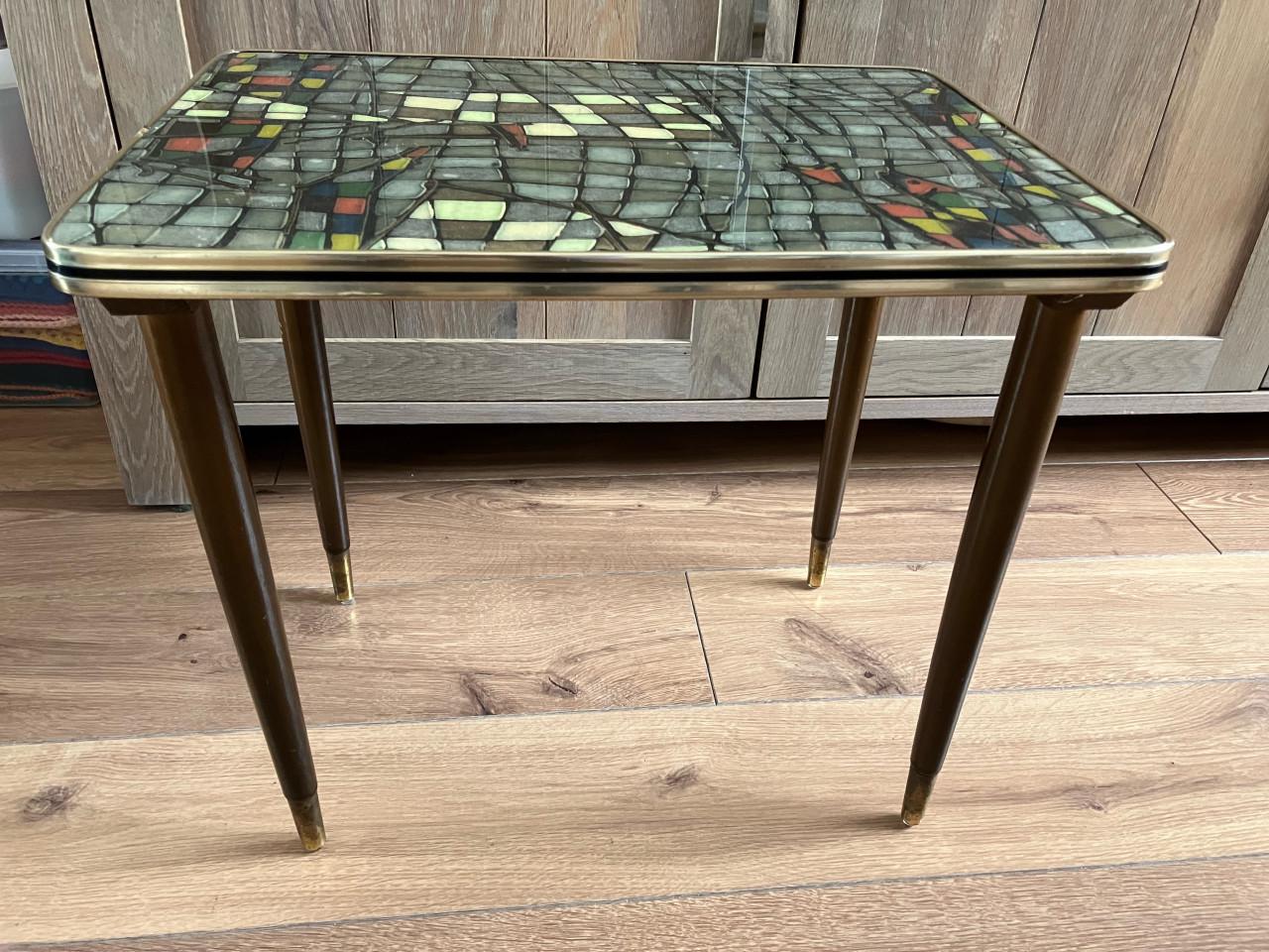 Vintage bijzettafeltje jaren 50 & 60