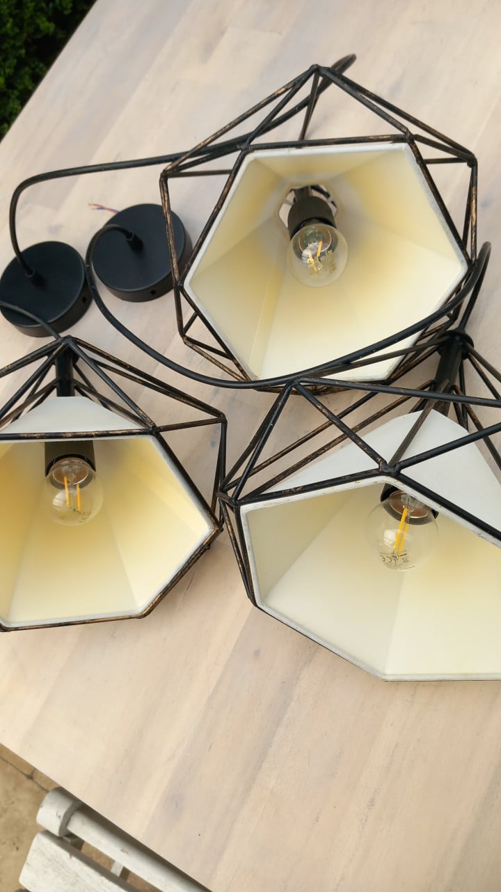 3 plafondlampen