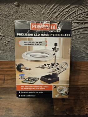 Nieuwe Powerfix Profi LED Vergrootglas met Soldeerhouder