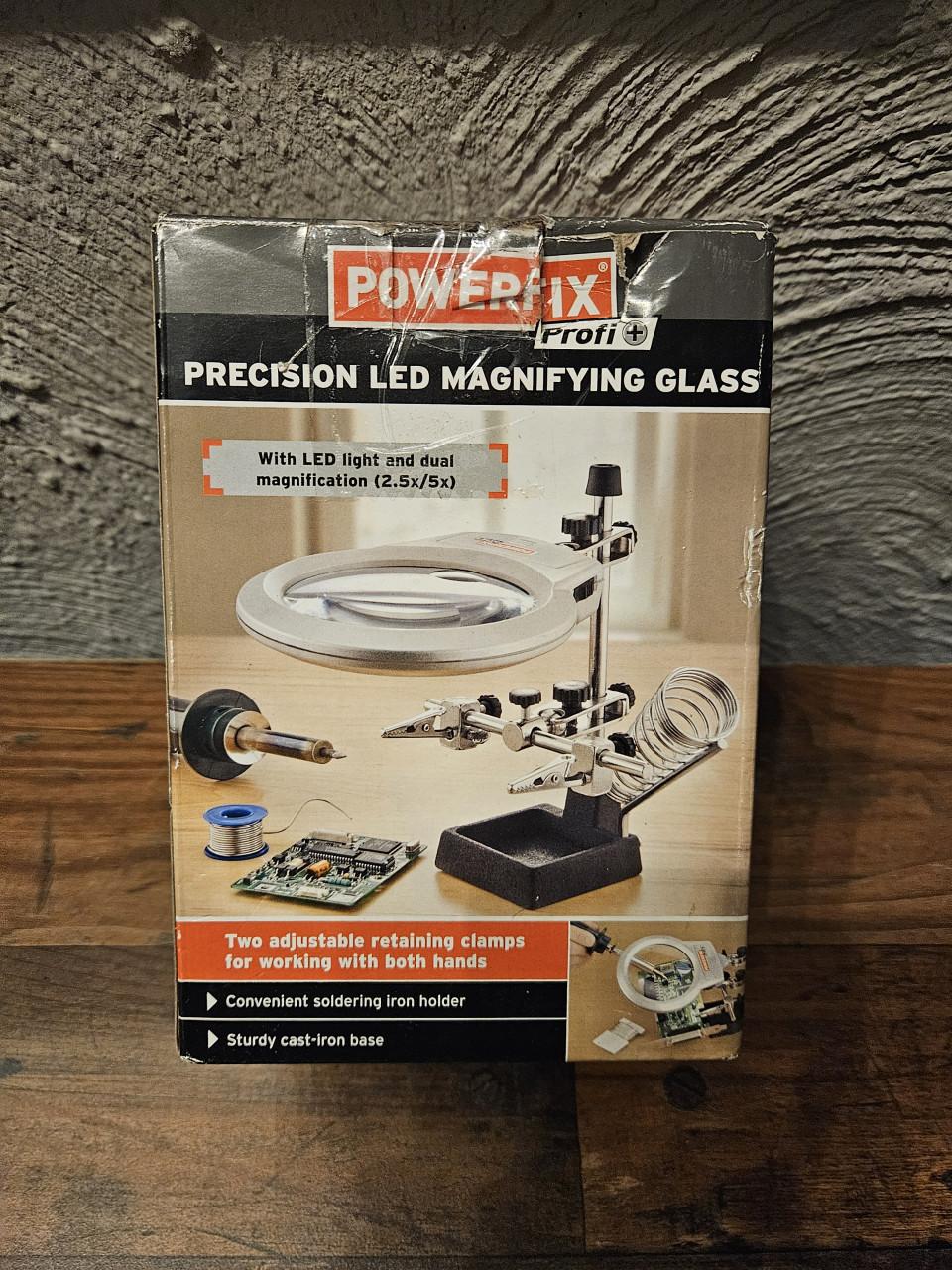 Nieuwe Powerfix Profi LED Vergrootglas met Soldeerhouder