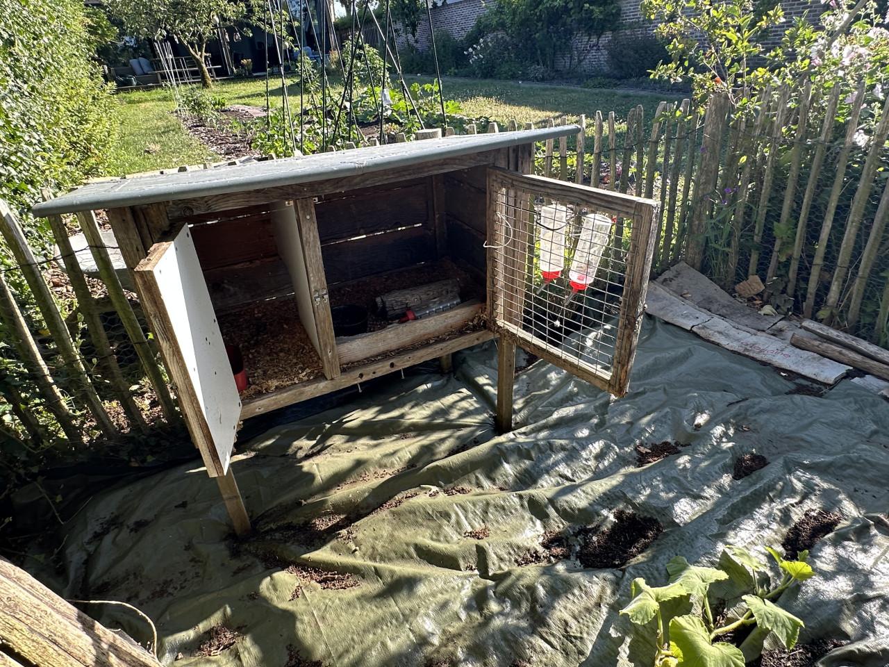 🐰 Leuk houten konijnenhok met zinken dak €85