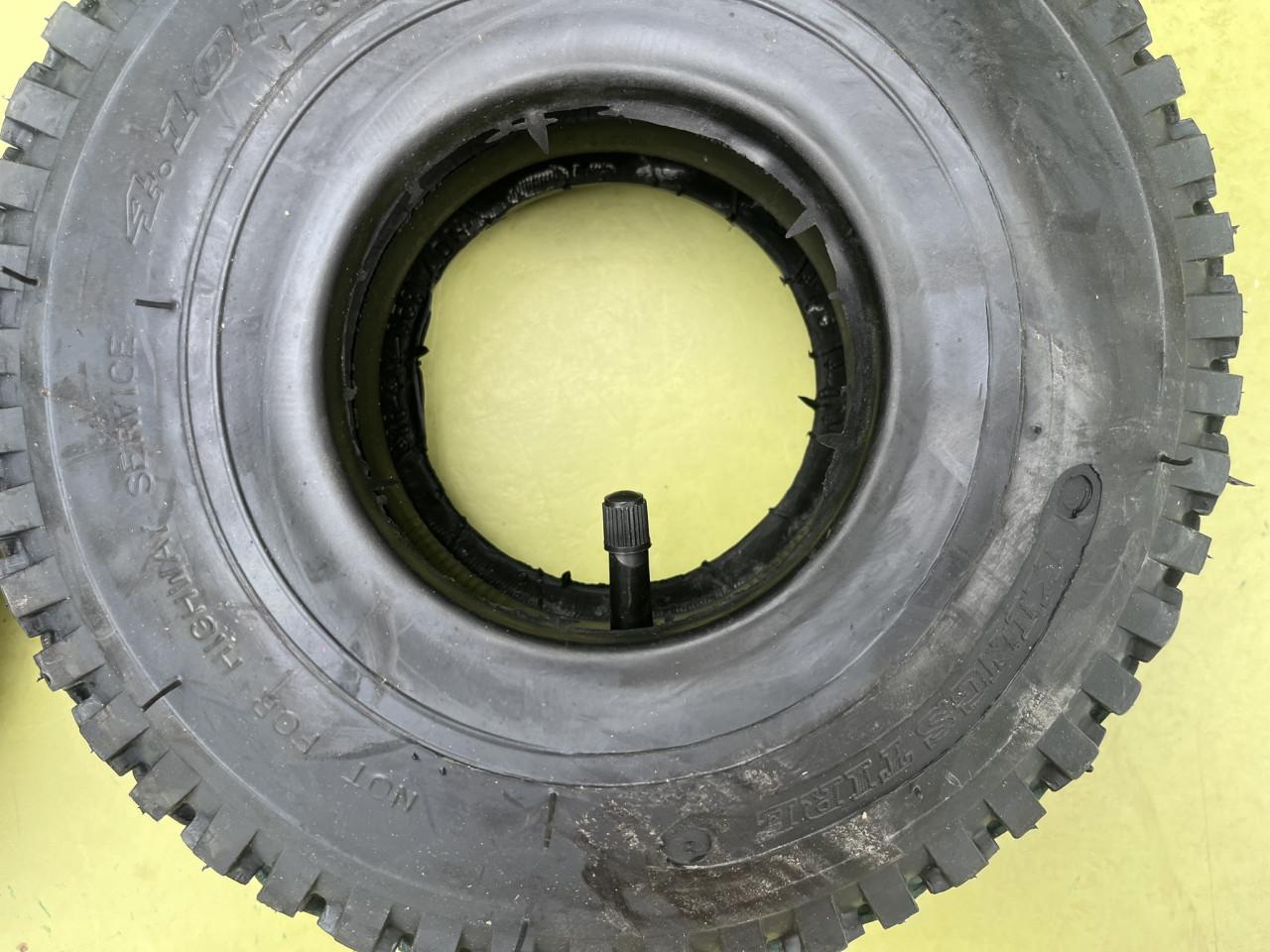 Binnen+ buitenband 4.10/3.50-4 NIEUW