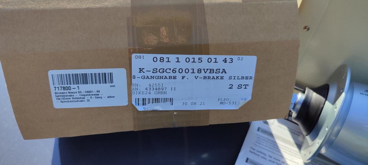 Nieuwe Shimano Nexus 8 SG-C6001-8R