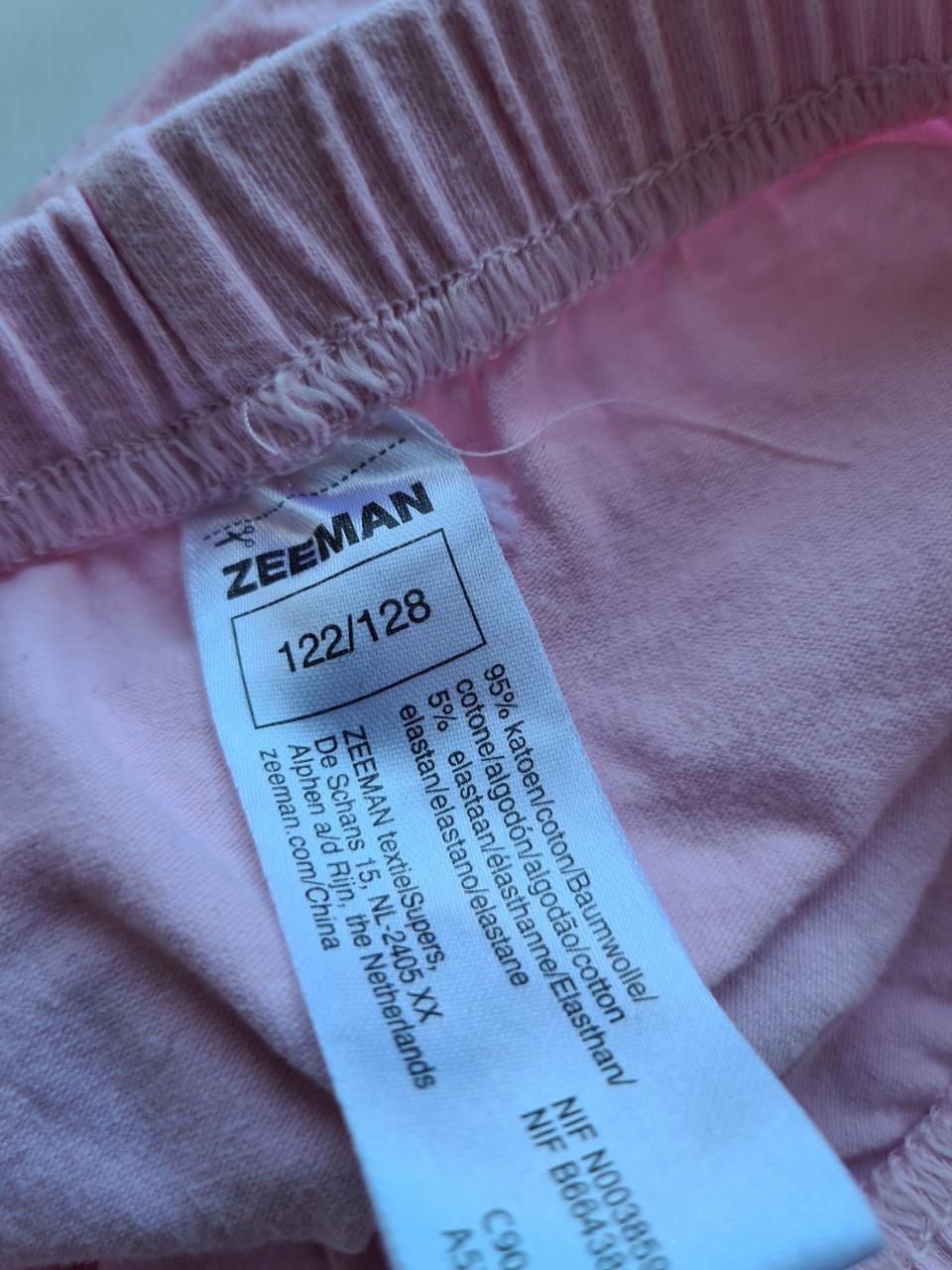 3 roze leggings/treggings voor meisjes - Maat 122/128