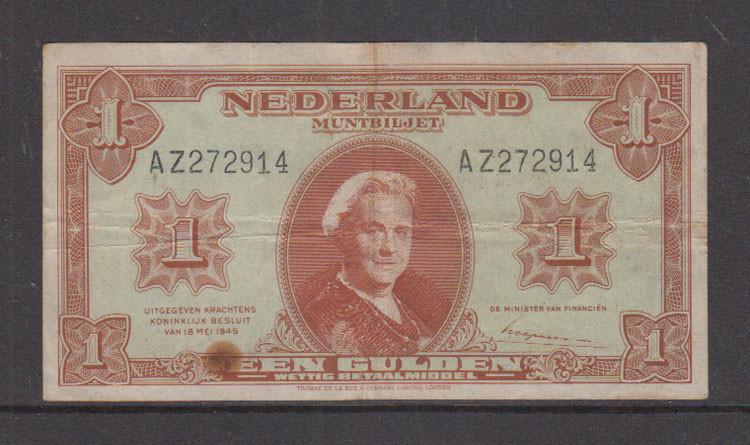 Nederland 1 Gulden 1945 type 06-1b