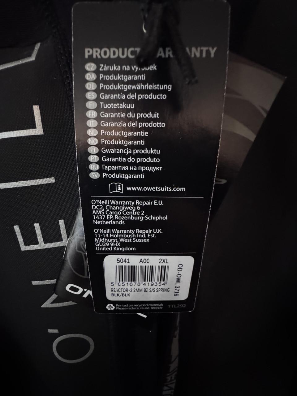 Nieuwe wetsuit 2mm heren - nooit gedragen