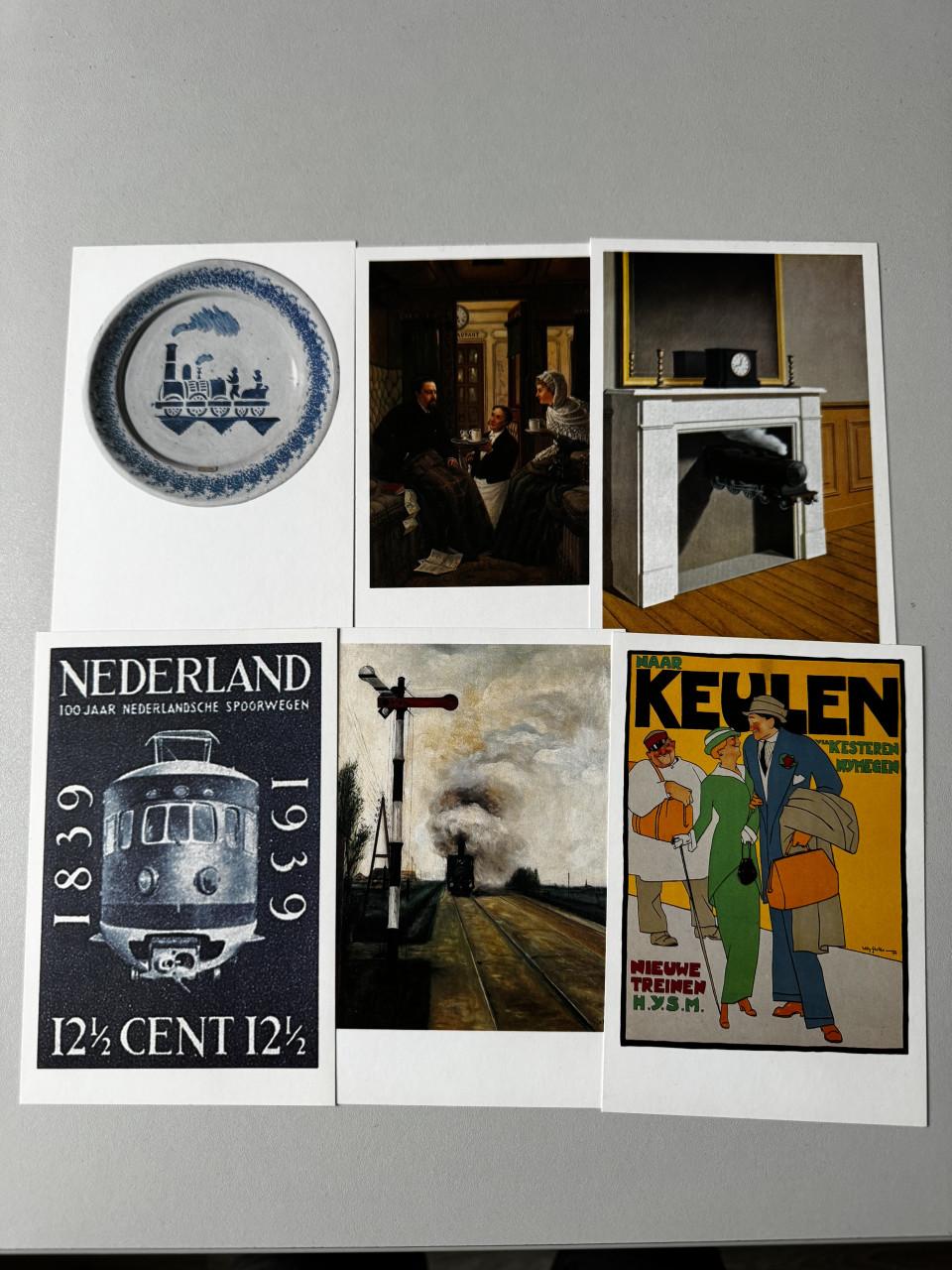 Ansichtkaarten 'Een spoorweg-schilderijenkabinet'