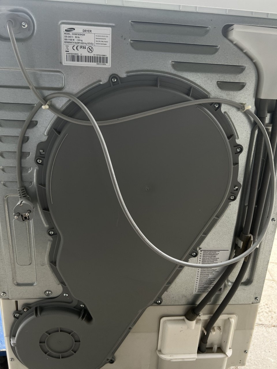Samsung DV80F5E5HGW  warmtepomp droger met 8 kg. vulgewicht klasse A++