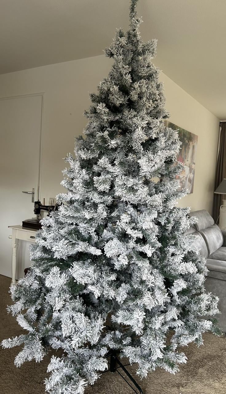 Kerstboom sneeuw. 2.40 m hoog