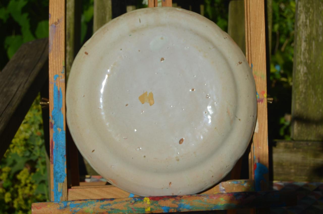 Div. aardewerk borden floraal decor op 1 na, 19e/20e eeuw (1)