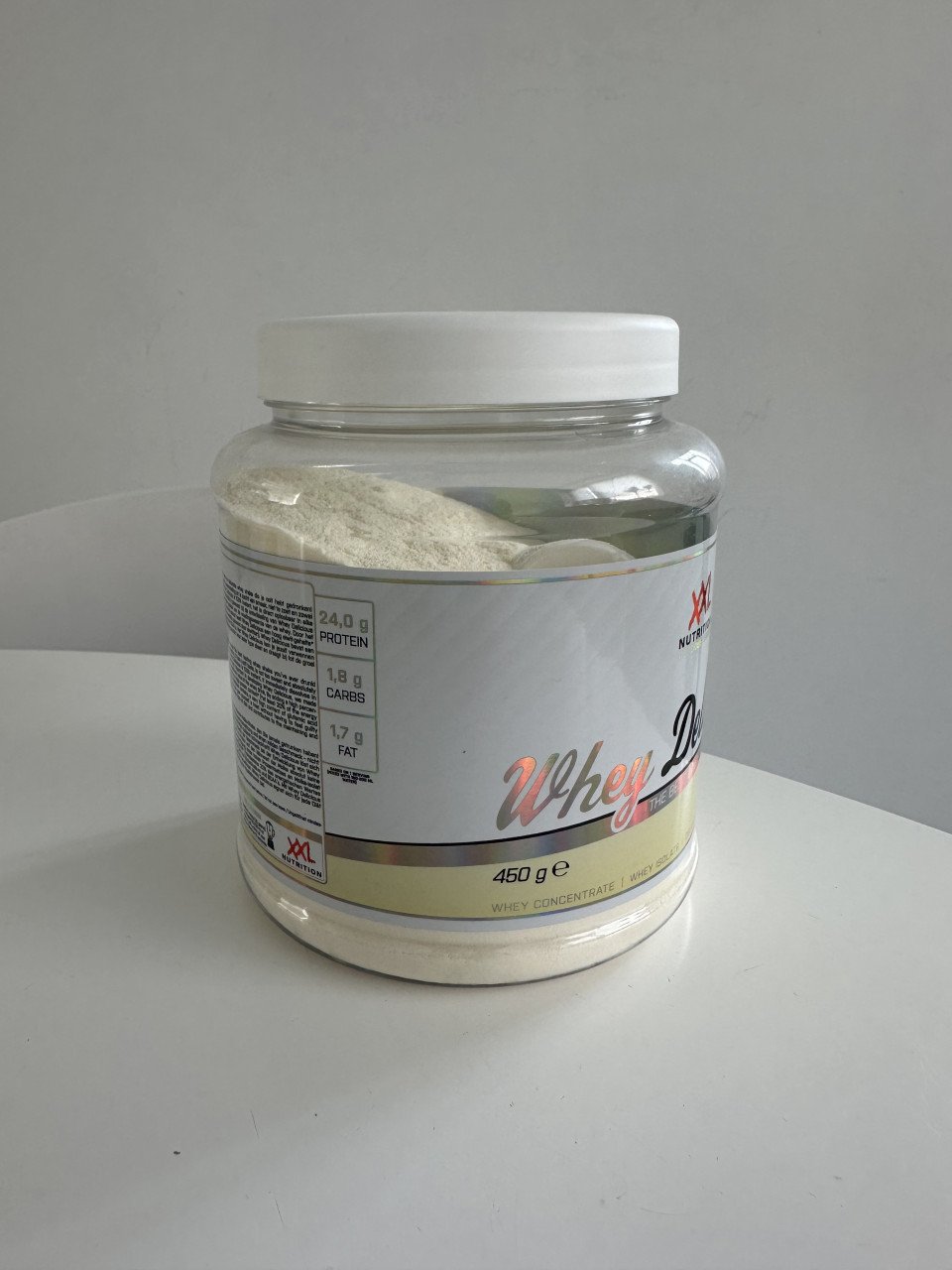 Whey delicious vanille 450 gram - nieuw!