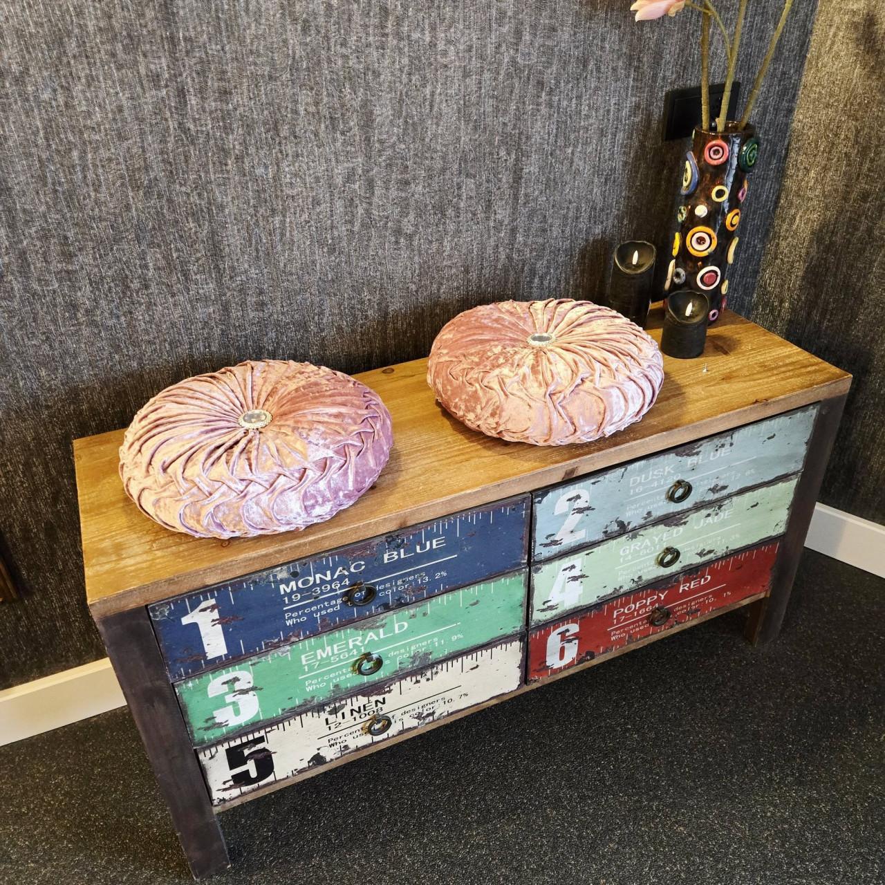 Hotel Chique velvet kussens roze/lila