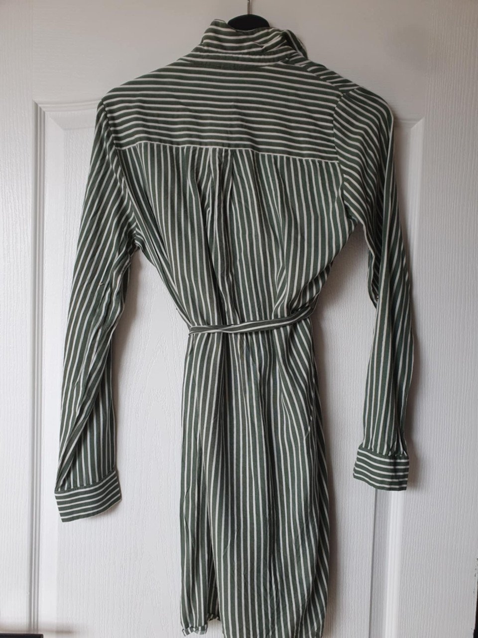 Groen met wit gestreept blousejurkje maat XS