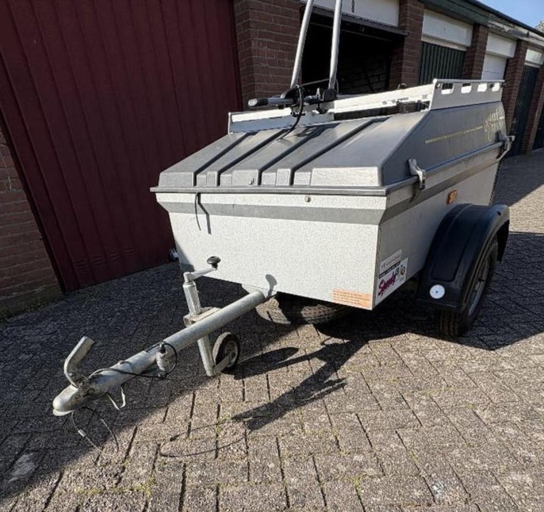 Bagagewagen / Aanhangwagen met deksel fietsendrager en bagagerek