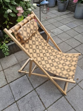 Retro look strandstoel van de intratuin