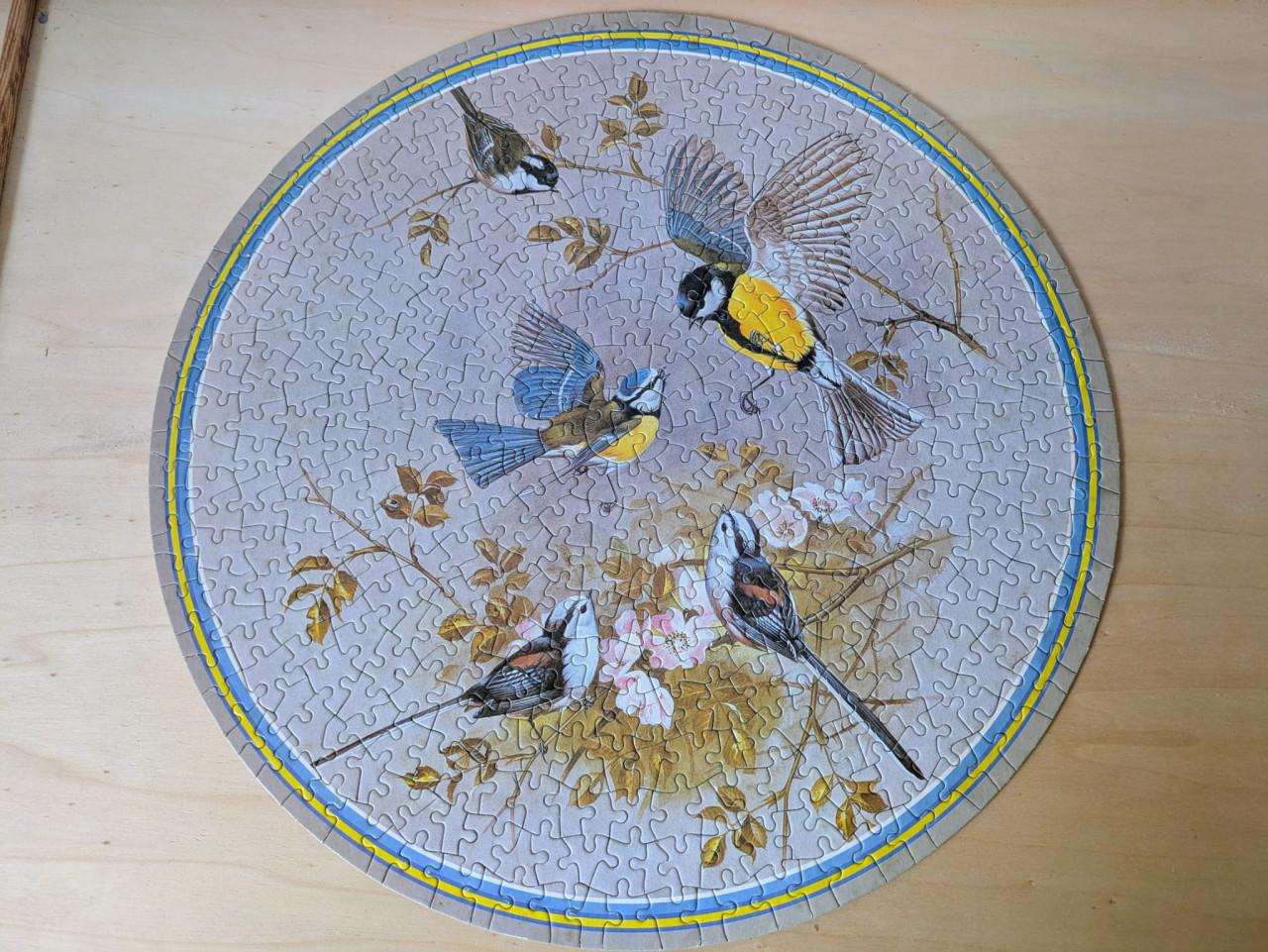 Ronde puzzel vogels