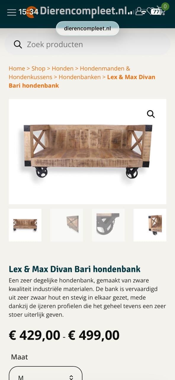 Hondenbank - divan