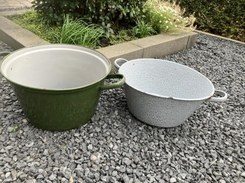 Emaille wasteil / bekken 2st.