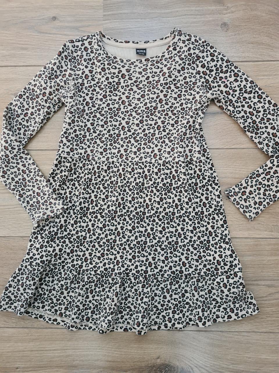Leopardprint jurk KIDS maat 134/140