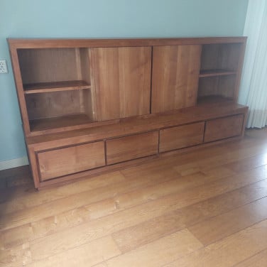 Handgemaakte teak houten tv meubel
