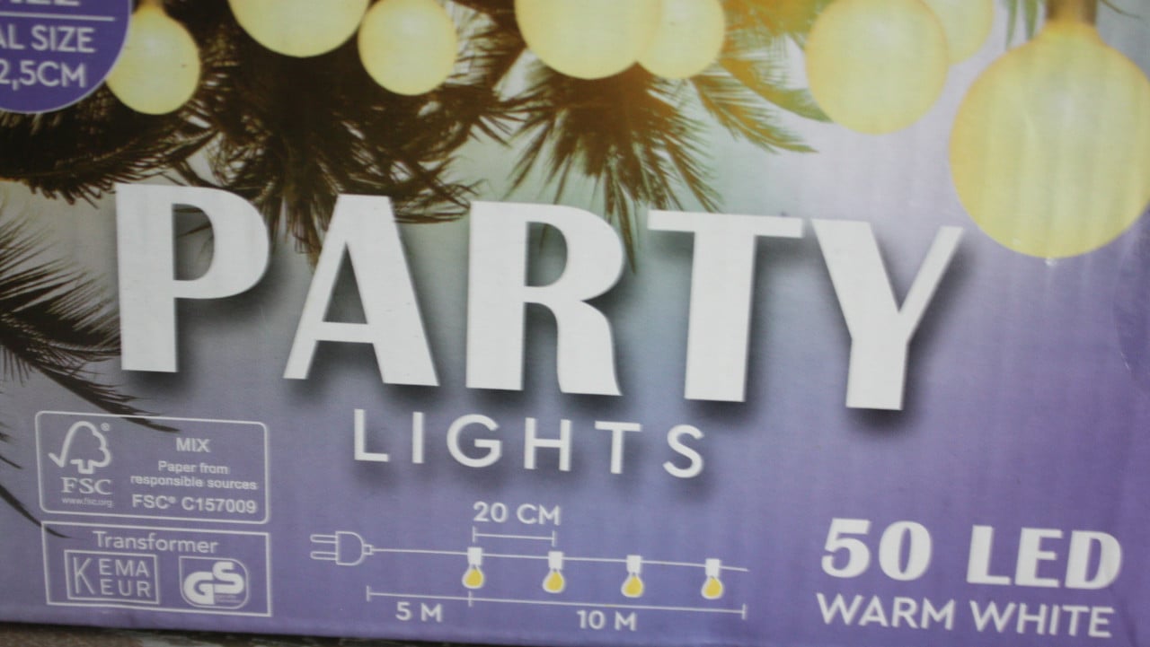 Nieuwe in doos party lights 50 let met stekker