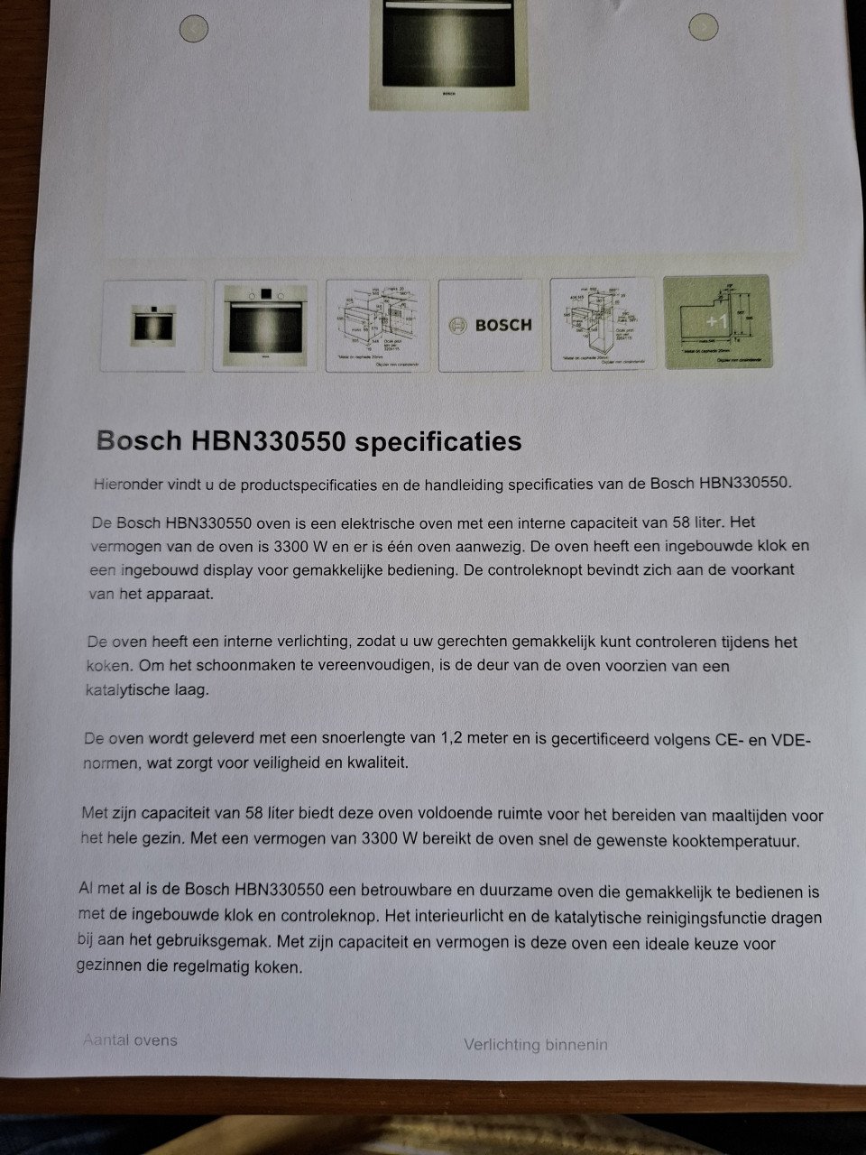 Inbouw oven