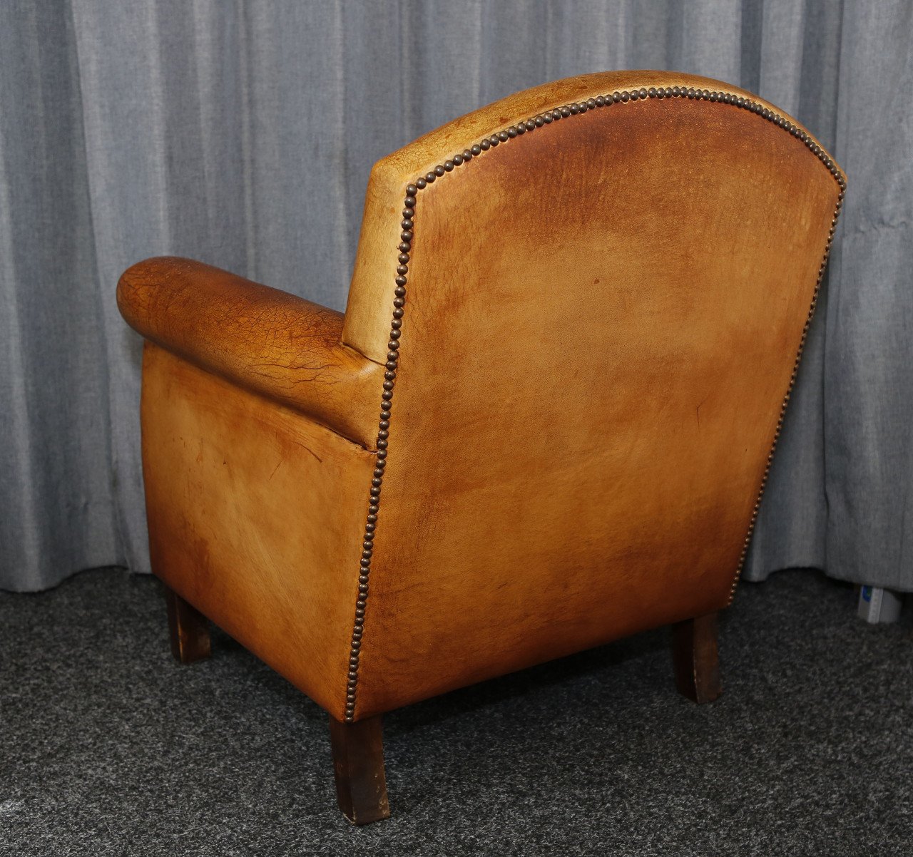 Meubels - 2 schapenleder bijzet fauteuils - bruin