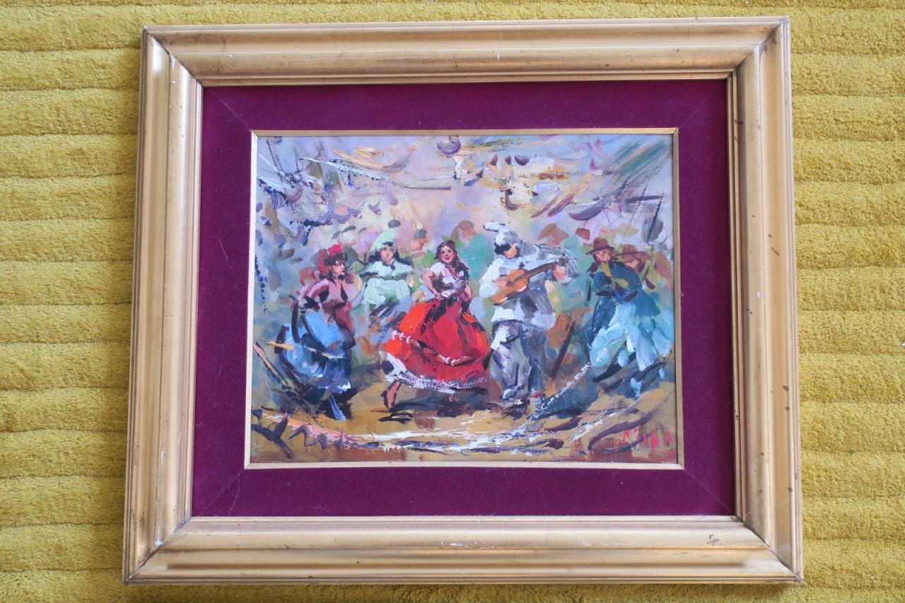 Schilderij muziek en dans