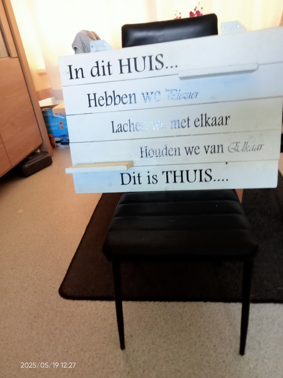 Houten bord om op te hangen
