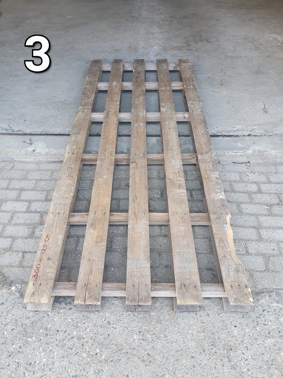 4 Super grote pallets/vlonders/brandhout.