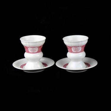 2 Rüdesheimer Kaffee bekers + 3 schotels Heinrich porselein Asbach Uralt