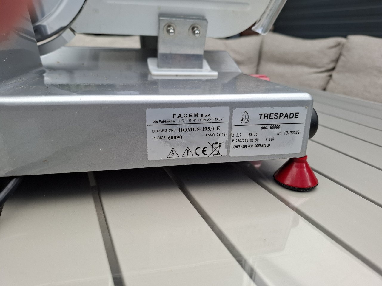 DOMUS 195 Tre Spade snijmachine