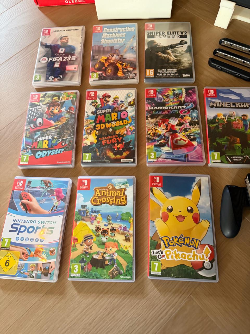 Nintendo Switch Oled 10 spellen accessoires