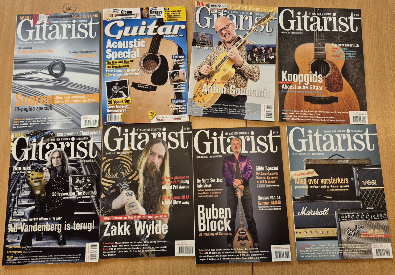 Enorme collectie gitaar magazines Gitarist
