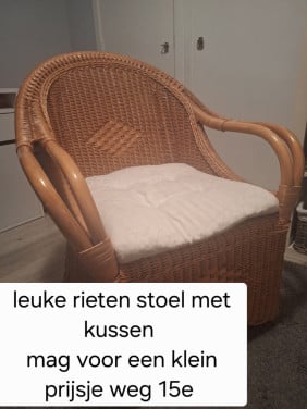Rieten stoel