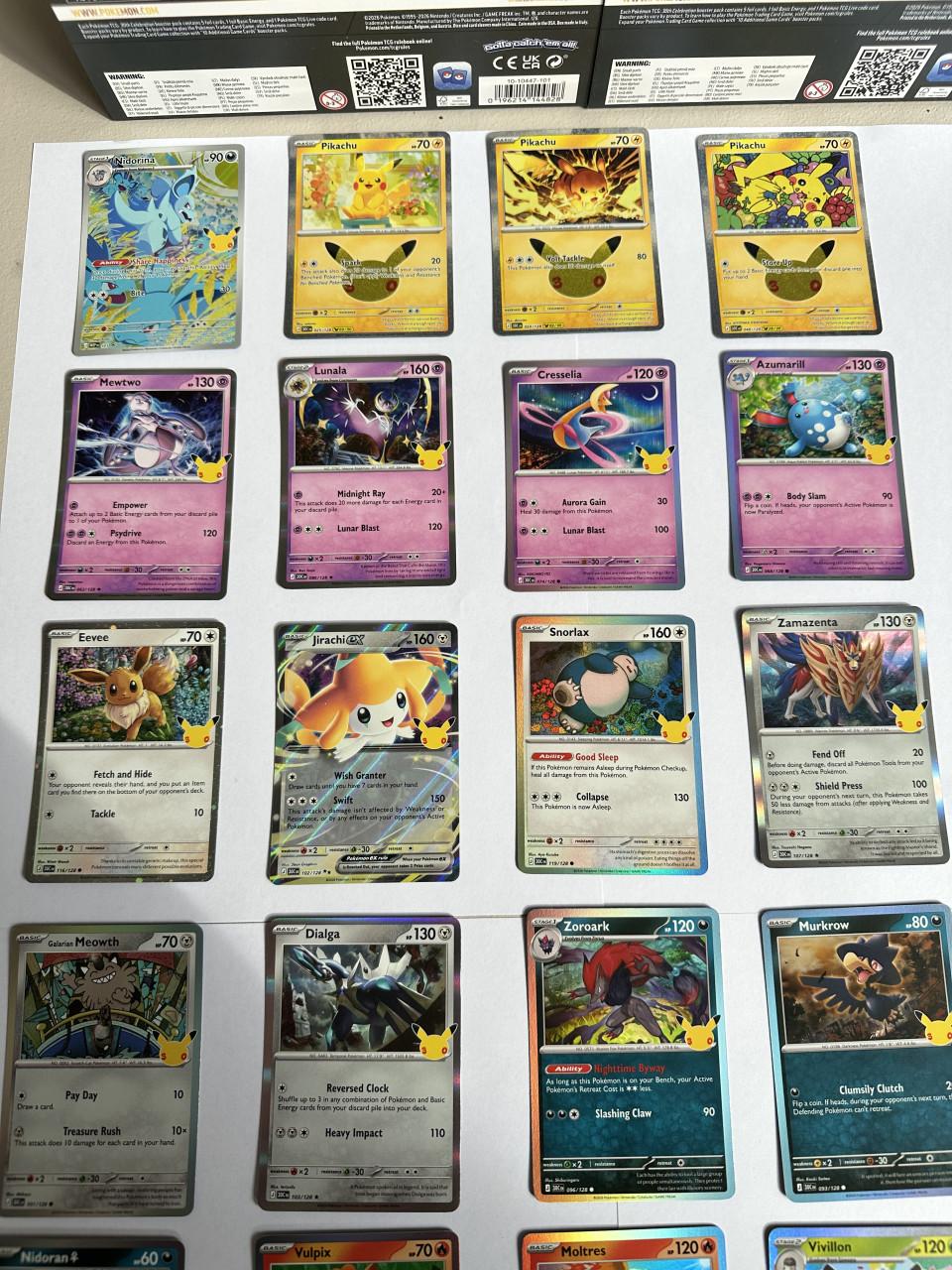 22 pokemonkaarten 30th celebration nieuwe staat
